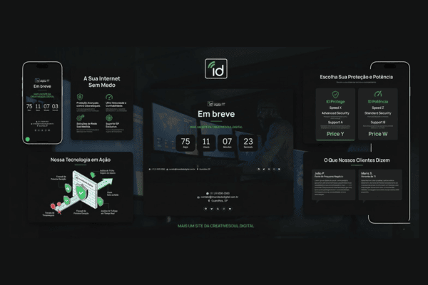 Mockup do site Imunidade Digital desenvolvido pela Creative Soul