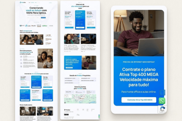 Mockup do site Interativa Internet desenvolvido pela Creative Soul